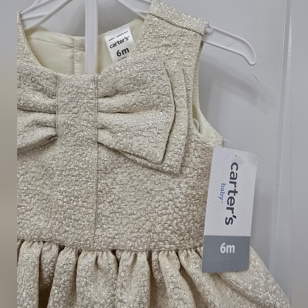 Carter's baby girl holiday bow dress